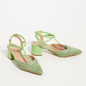 Woven Jute Heeled Sandals 💚 Raphael Labooz